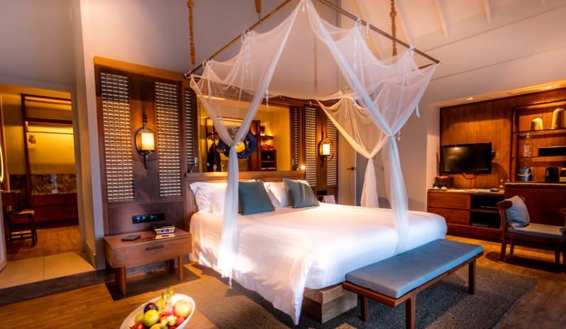 Centara Grand Island Maldives - Reethi Muraka Overwater Villa - Bedroom Full View